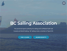 Tablet Screenshot of bcsailing.bc.ca